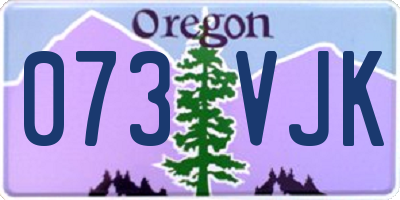 OR license plate 073VJK