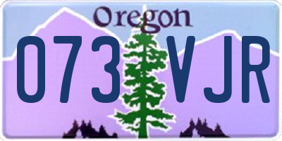 OR license plate 073VJR