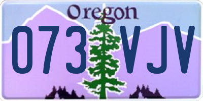 OR license plate 073VJV