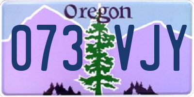 OR license plate 073VJY