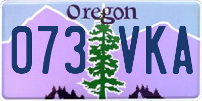 OR license plate 073VKA