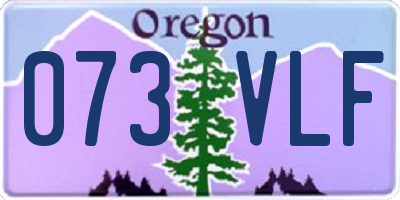 OR license plate 073VLF