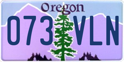 OR license plate 073VLN