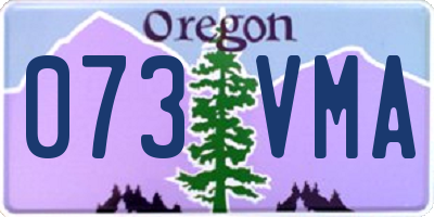 OR license plate 073VMA