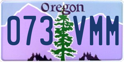 OR license plate 073VMM
