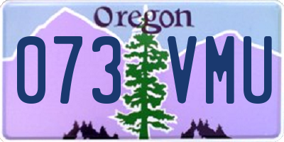 OR license plate 073VMU