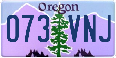 OR license plate 073VNJ