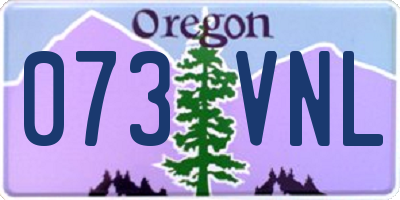 OR license plate 073VNL