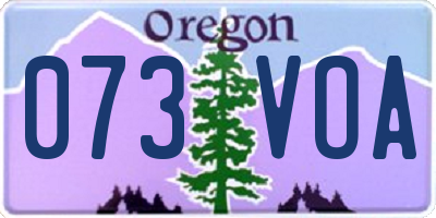 OR license plate 073VOA