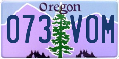 OR license plate 073VOM