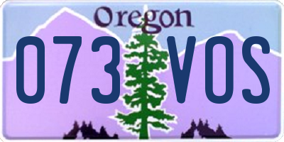 OR license plate 073VOS