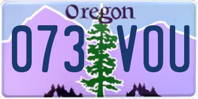 OR license plate 073VOU