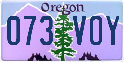OR license plate 073VOY