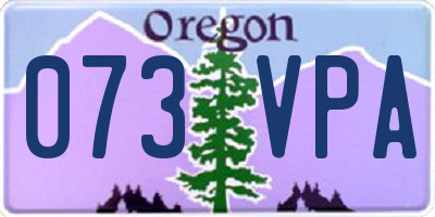 OR license plate 073VPA