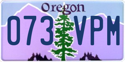 OR license plate 073VPM