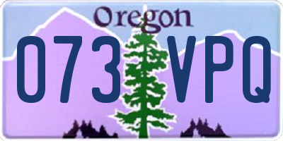 OR license plate 073VPQ