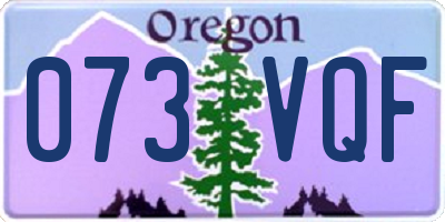 OR license plate 073VQF