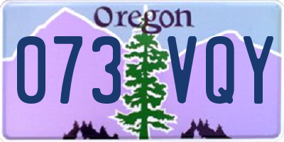 OR license plate 073VQY