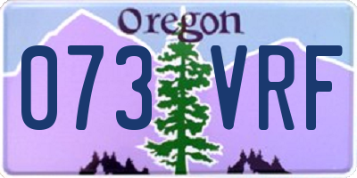 OR license plate 073VRF