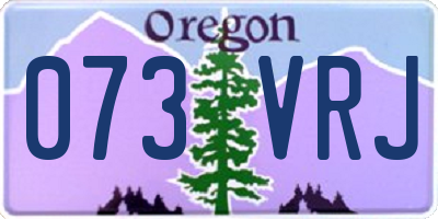 OR license plate 073VRJ