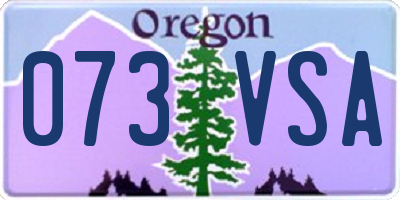 OR license plate 073VSA
