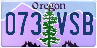 OR license plate 073VSB