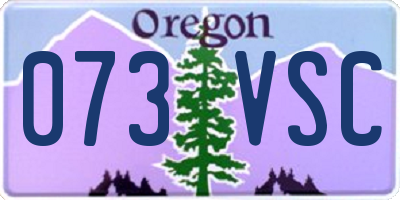 OR license plate 073VSC