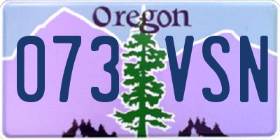 OR license plate 073VSN