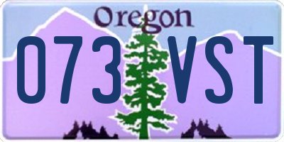 OR license plate 073VST