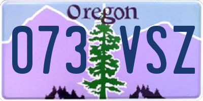 OR license plate 073VSZ