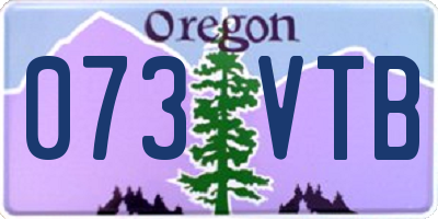 OR license plate 073VTB