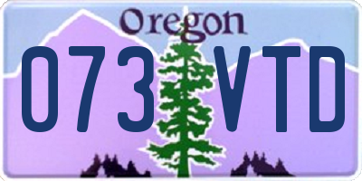 OR license plate 073VTD