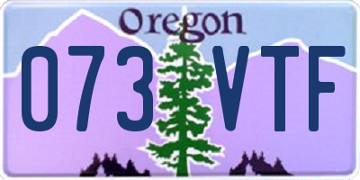 OR license plate 073VTF