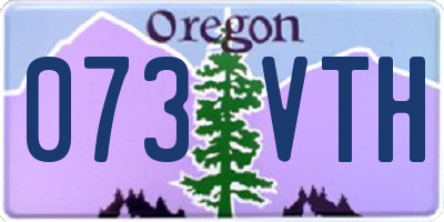 OR license plate 073VTH
