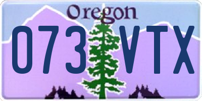 OR license plate 073VTX