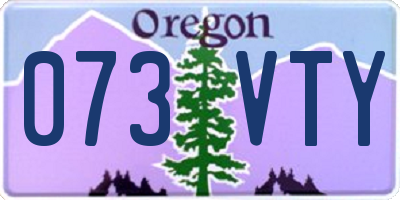 OR license plate 073VTY