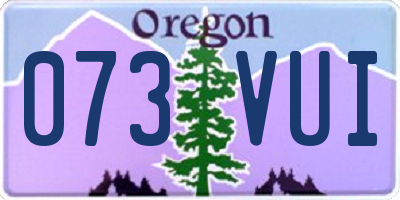 OR license plate 073VUI