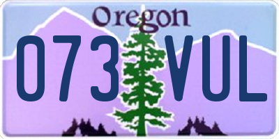 OR license plate 073VUL