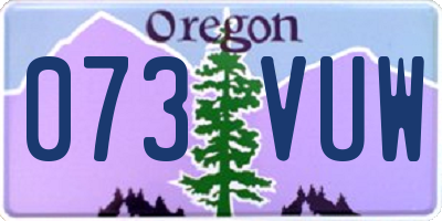 OR license plate 073VUW