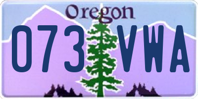 OR license plate 073VWA