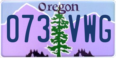 OR license plate 073VWG