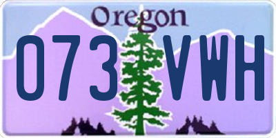 OR license plate 073VWH