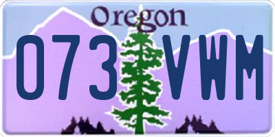 OR license plate 073VWM