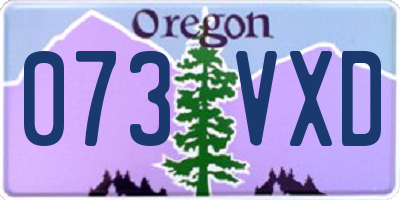 OR license plate 073VXD
