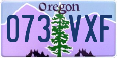 OR license plate 073VXF