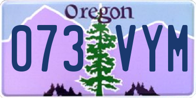 OR license plate 073VYM