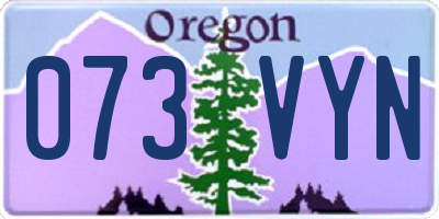 OR license plate 073VYN