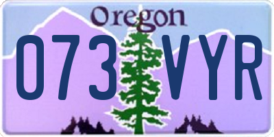 OR license plate 073VYR