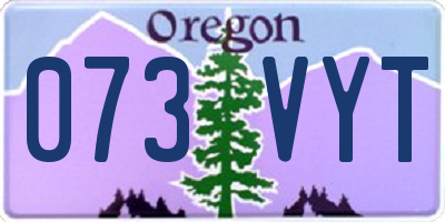 OR license plate 073VYT