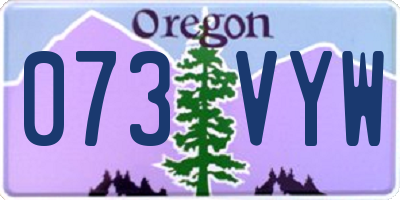OR license plate 073VYW